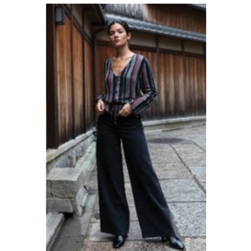 Rails Beaux Stripe Tie-Waist Button-Down Blouse I… - image 1